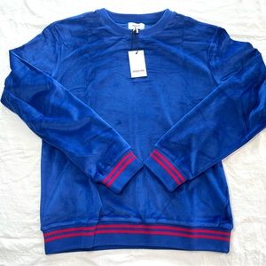 Hayden Yoo Royal Blue velvet sweatshirt men’s size Medium